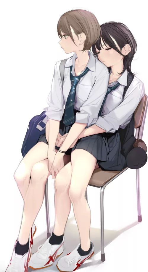 Chair Sharing (Ama Mitsuki) [Original] by llamanatee