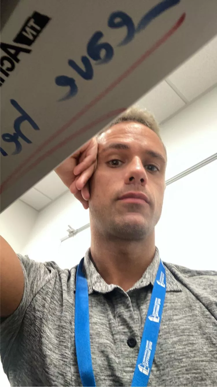 Covert selfie while the students are doing exercises and I’m waiting for the caffeine to hit posted by Ill-Pin-4283