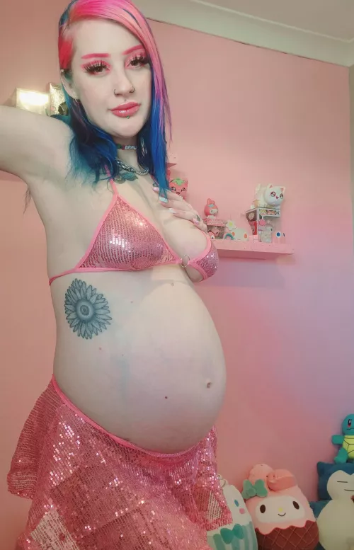 ever seen a egirl with a big pregnant belly?🤭 by altpuppygirl