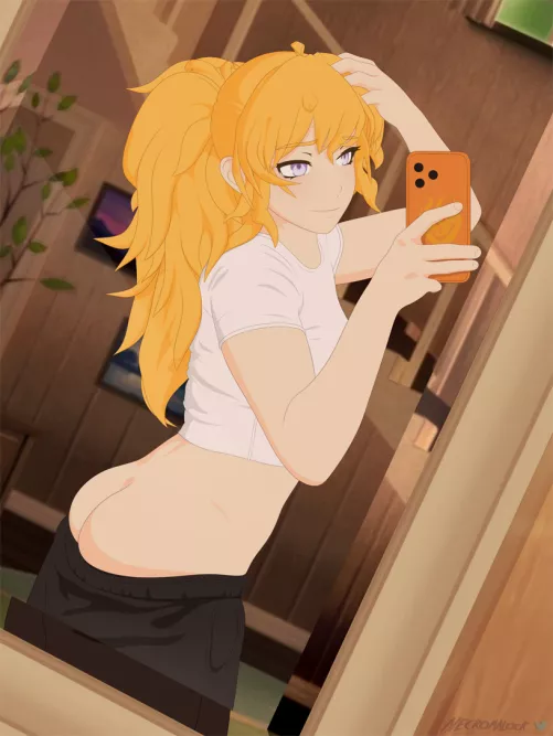 Happy with how her ass looks by AnimeChan39