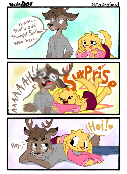 A mazingDOG COMIC!!! “Surprise tackle” (by me) by MazingSand