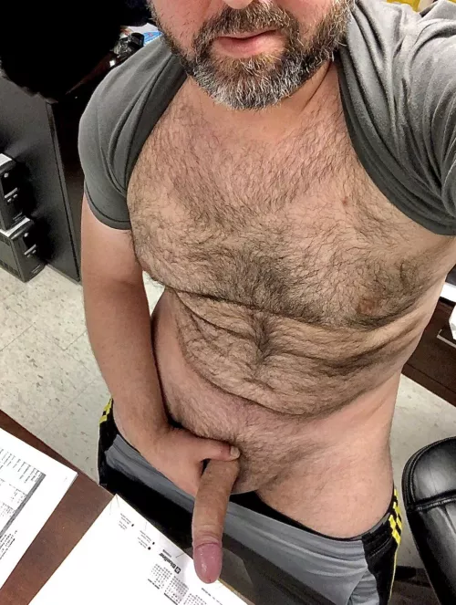 Come for lunch with your boss, I’ll make sure that you’re fed, then back to my office, where I’ll make sure that you’re bred. by HungDadbod80