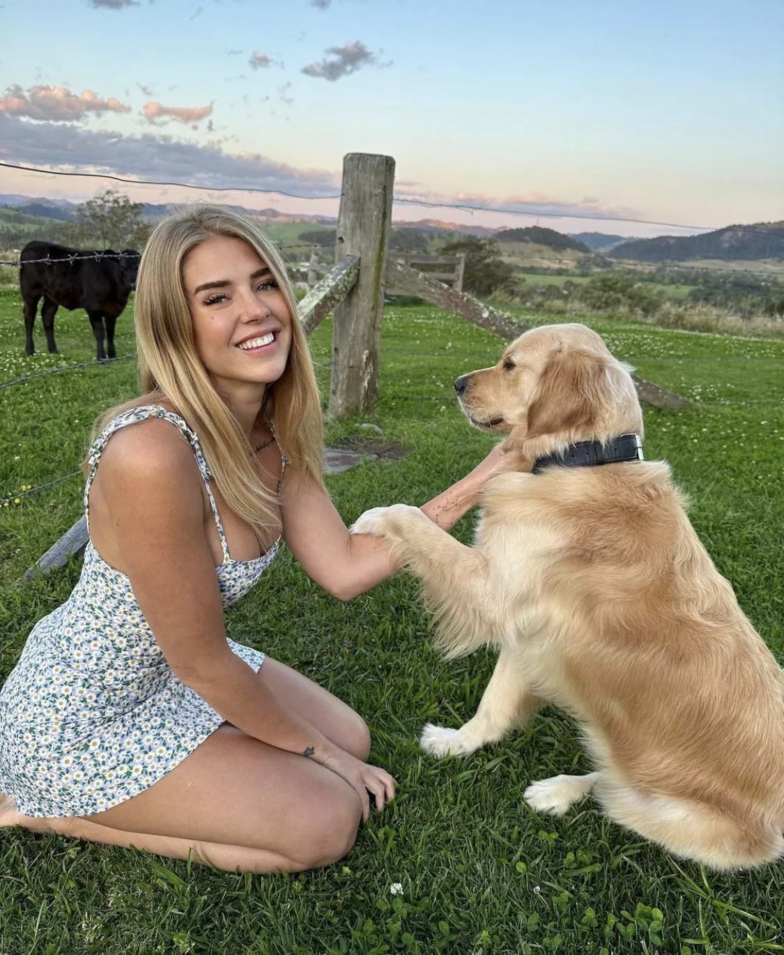 Jade with her golden posted by BeerGoggles2022