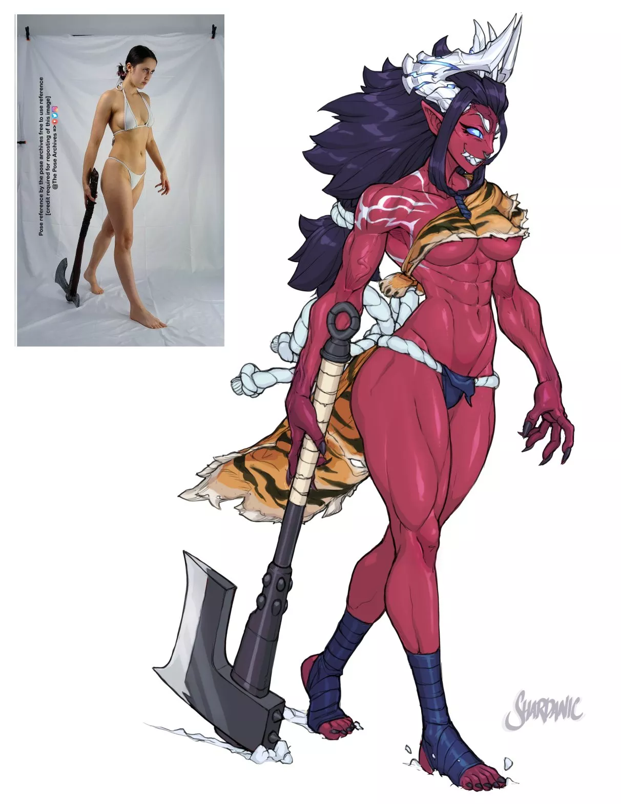 Oni girl by Shardanic_Art posted by Darkshreaders3