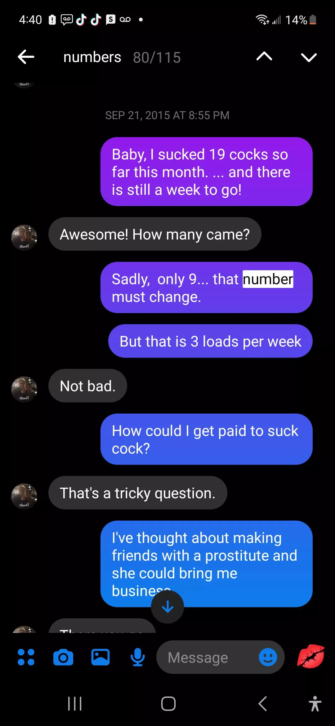 The good old days, when I would count the cocks that I sucked and report them to mistress, for her to approve. posted by chub38x