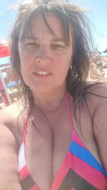 We mothers also enjoy wearing bikinis on the beach... posted by ladylara98