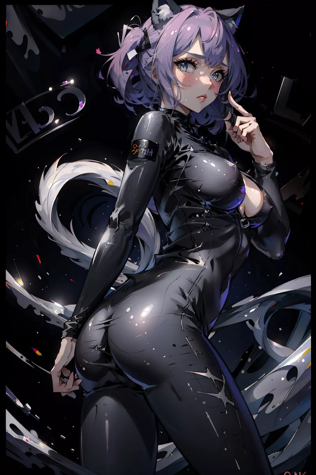 (Yodayo AI Contest) Nekomimi biker posted by Andreyo92