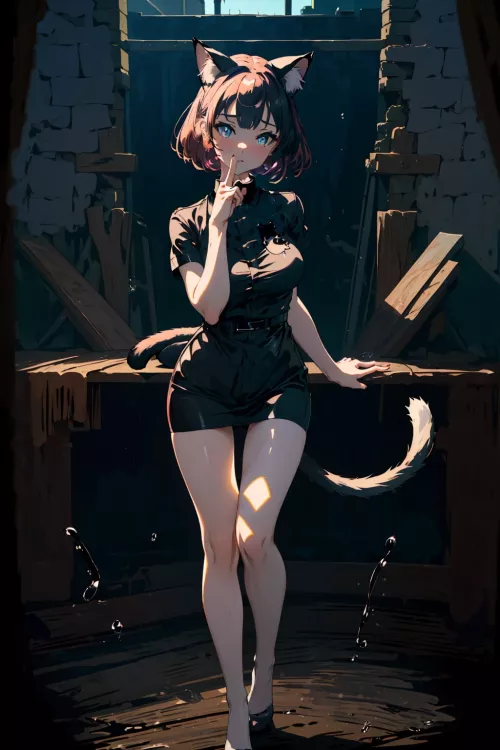 (Yodayo AI Contest) Nekomimi's hideout by Andreyo92