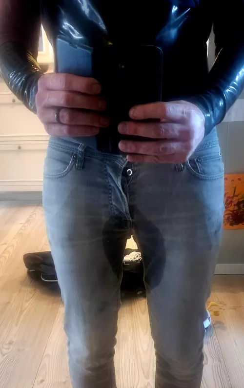 A little sweat after garden work in my catsuit under my clothes. by IceChastity