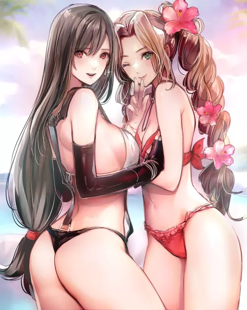 Aerith And Tifa Bikini Cuties (Shoji Sakura ) [Final Fantasy] by Seaquences