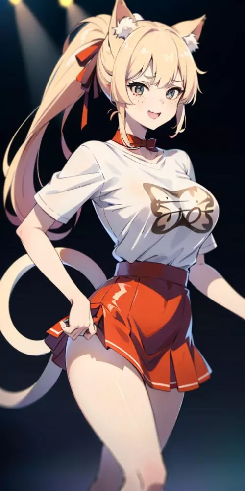 Happy catgirl being happy (Yodayo competition entry) by Shadowslip99