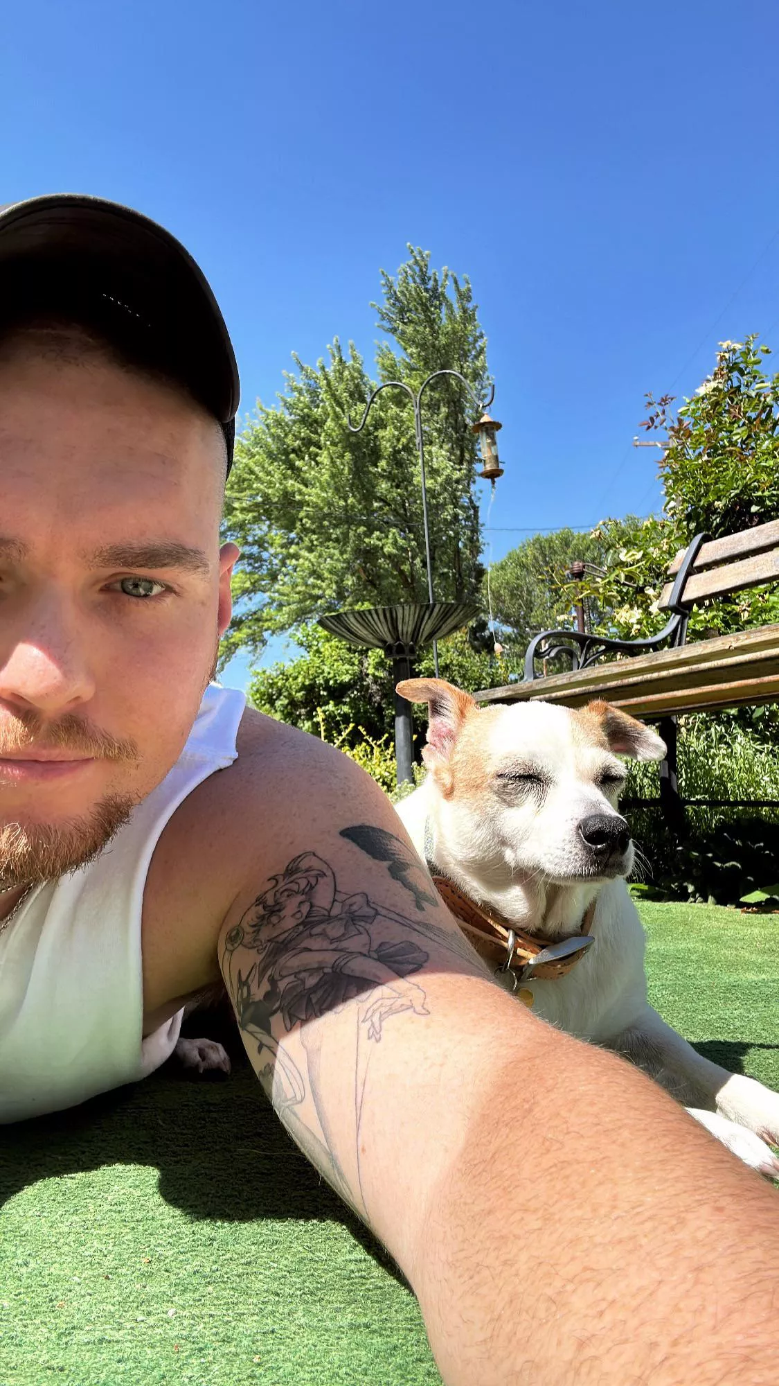 He’s catching some sun with dad posted by aby_ryn