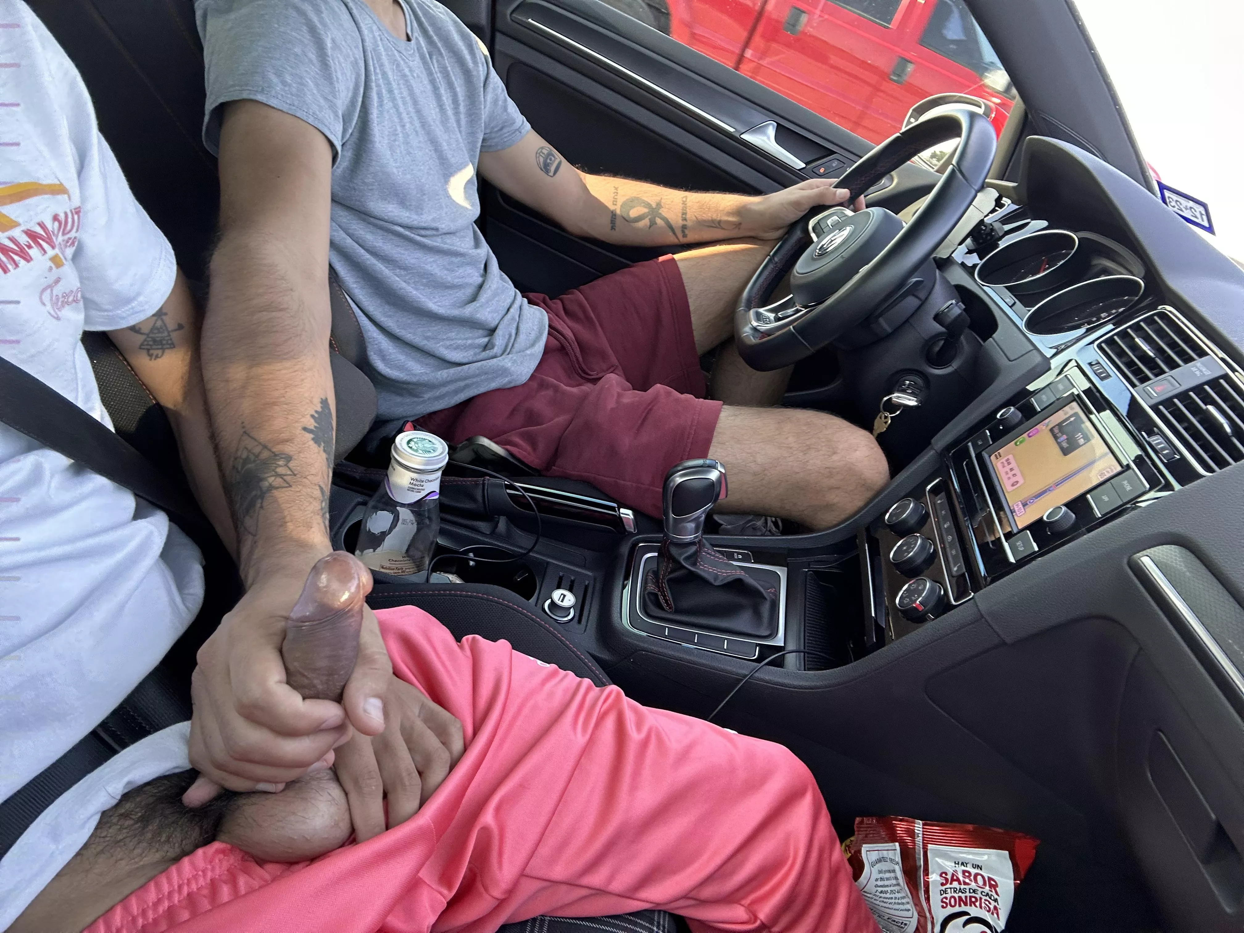 Think the person in the red truck saw? 😈 posted by Latin_twink0817