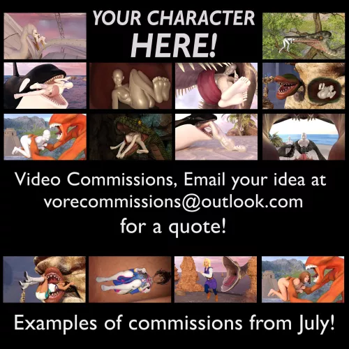 {video} YCH Vore Video Commissions OPEN for August(?/Several)(F/Human)(Soft)(Oral)(unwilling)(nsfw)(OC: WormsignVore Animations) by WormsignVore