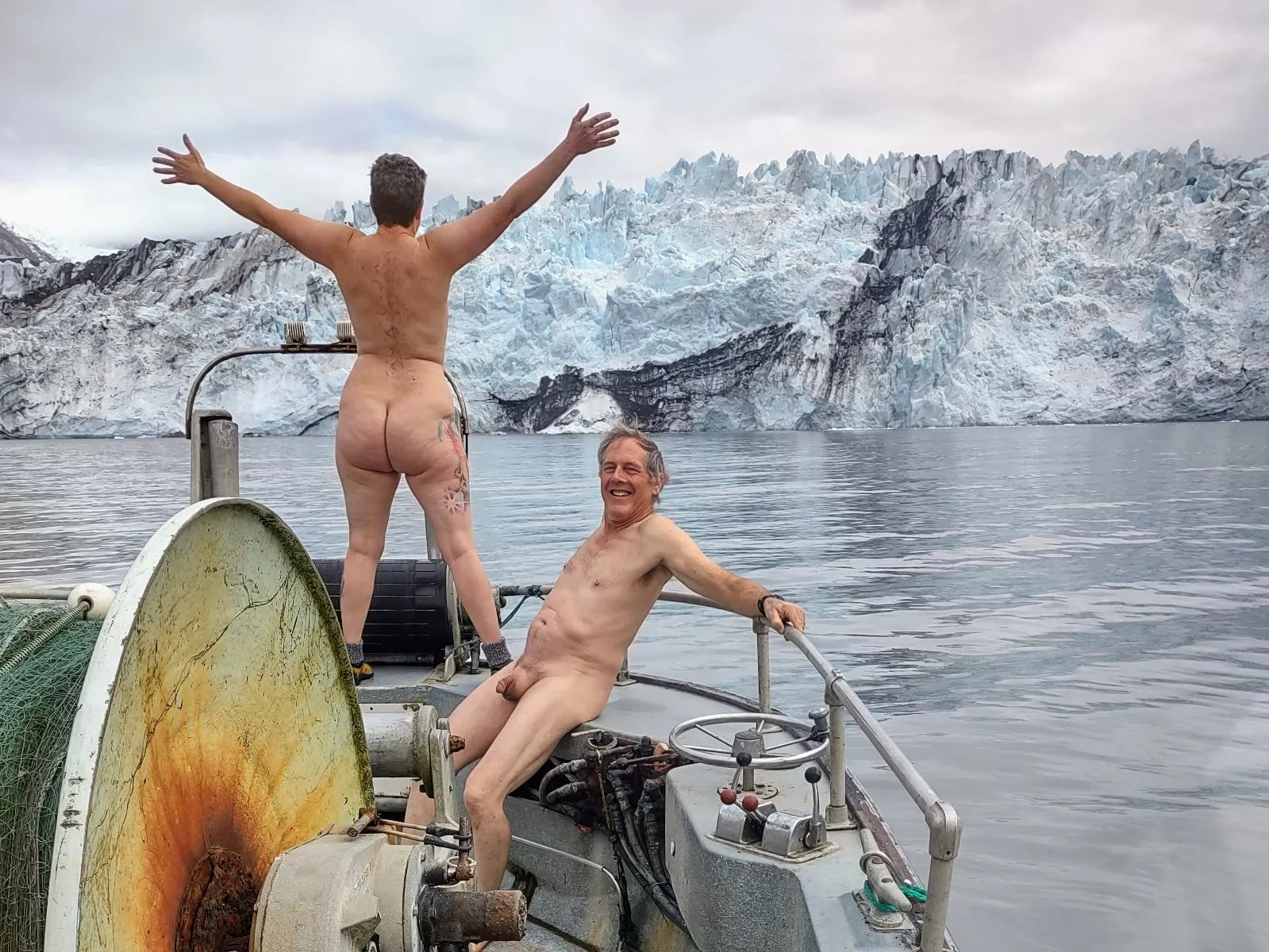 At the face of the glacier... posted by Beneficial-Radio-319