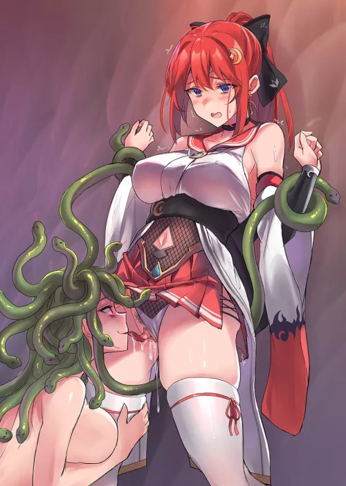Medusa girl cunnilingus (sawaya) by bingchilinh2004