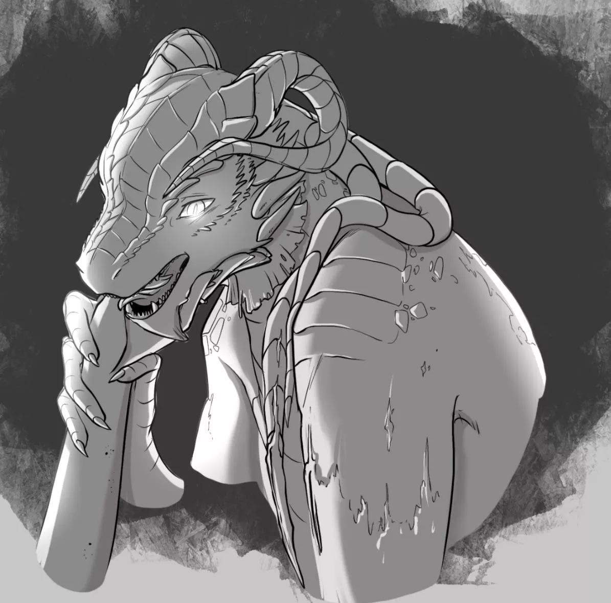 My little dragonborn grew up ;-; posted by angiedragoness