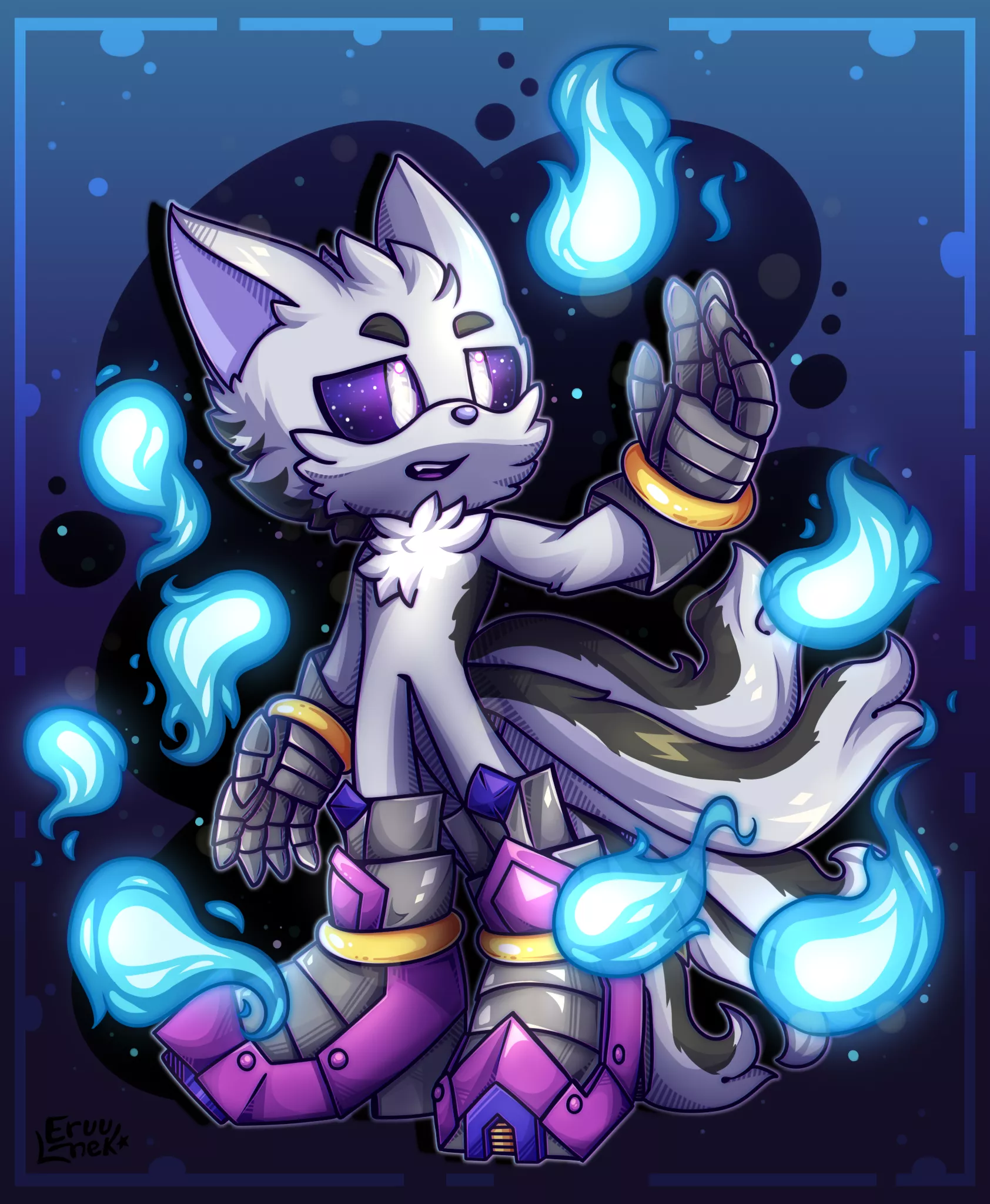 Commission of my fursona as a sonic character posted by Fluff_Soul