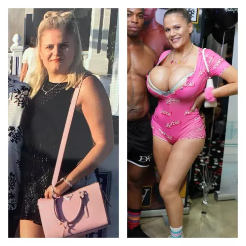 From a shy overweight accountant to a walking sexdoll at a porn convention [oc] by UKBimboDoll