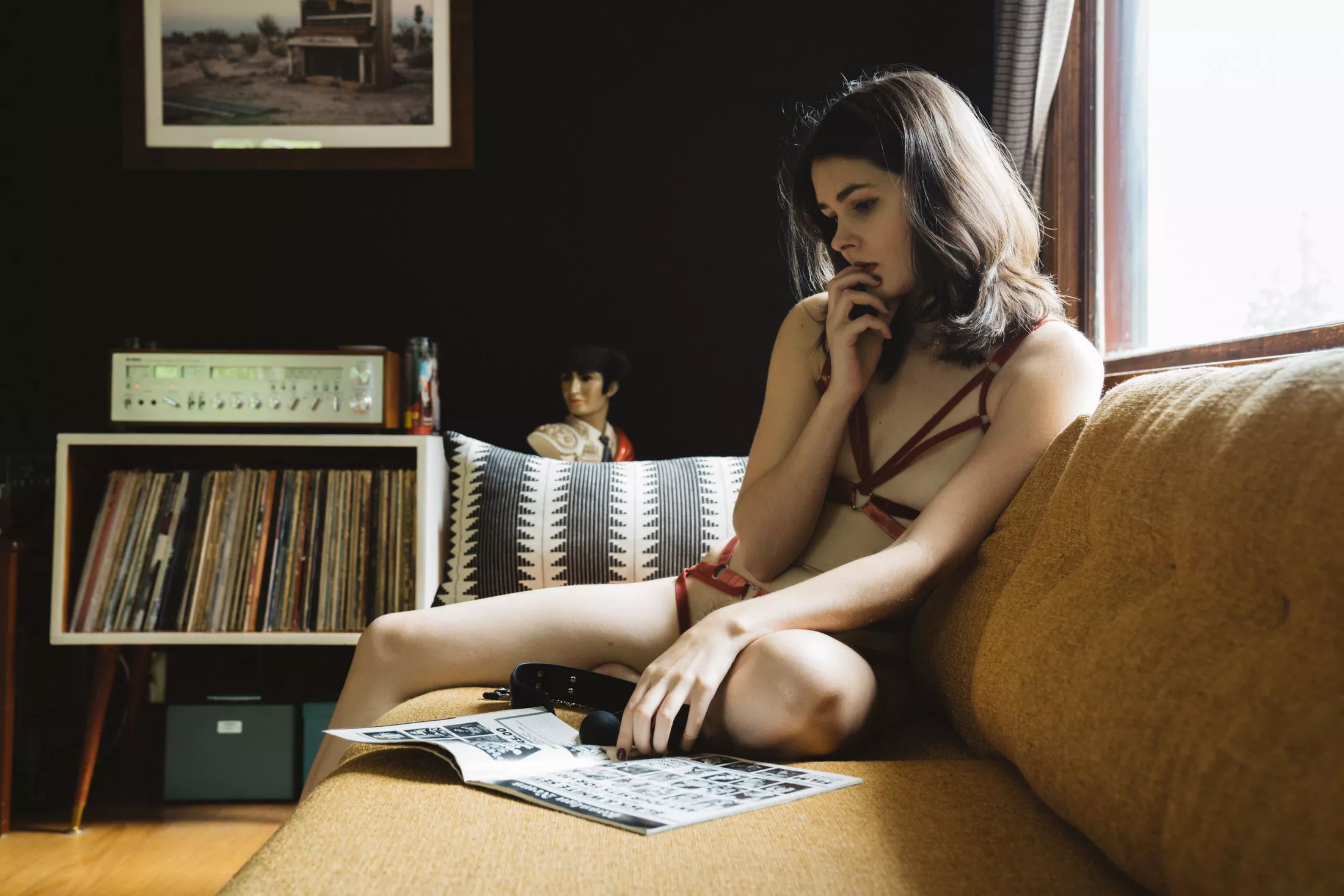 Perusing a magazine posted by spicyfoxglove