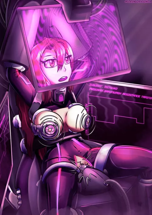 The machine says brainwash resistance training, her blank stare says otherwise (@PlasmaDragonDA) by MxSummer