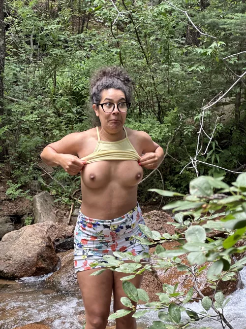 Was taking pics in the forest and thought someone was walking by! 😲🙈 by foxxy_fionaa