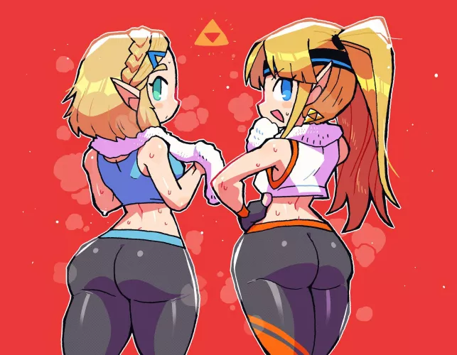 Zelda and Zelda gettin fit by therealHungryBoi