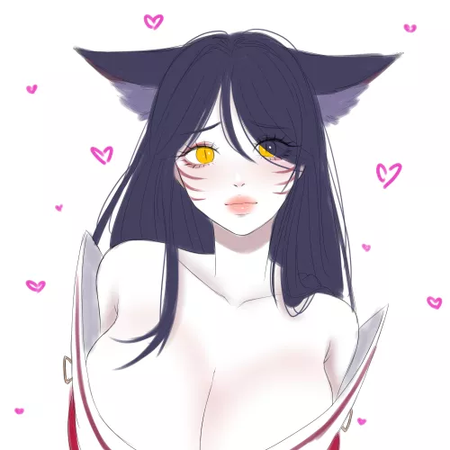 Ahri (fanart by me) by KikiCherryCrush