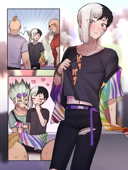 Anime: Dr.Stone, Artist: @SoiyaKoiya on Twitter (or X I guess) posted by Kronos_cocotier