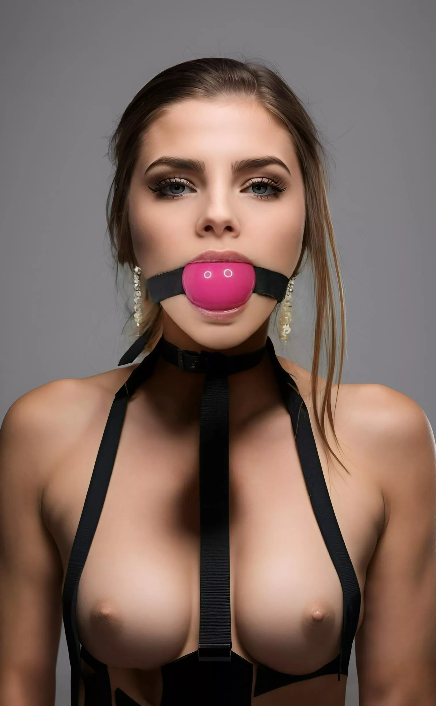 Ball gagged AI girl posted by Tripletasking