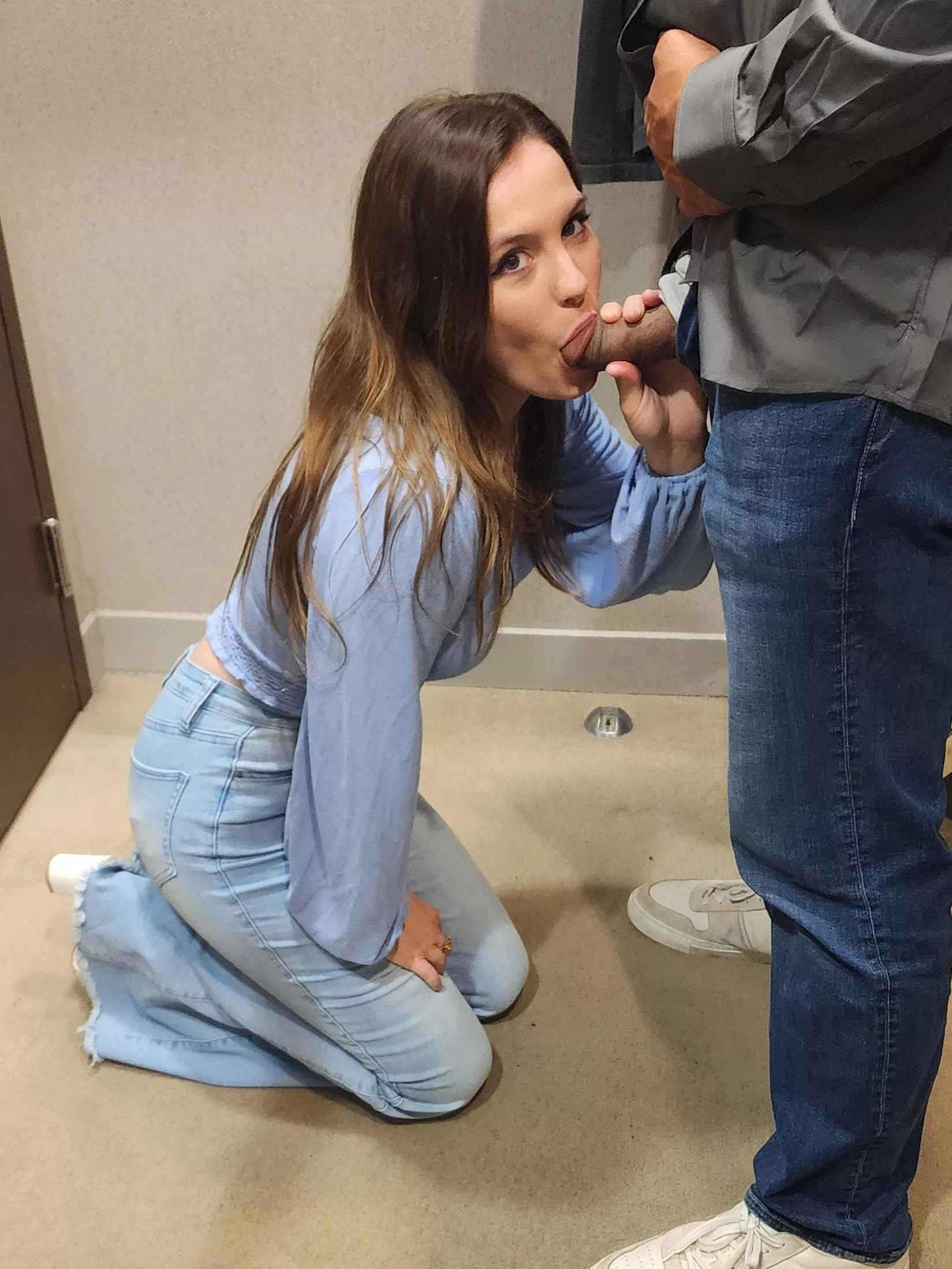 Blowing me in a dressing room posted by YBFAVBULL