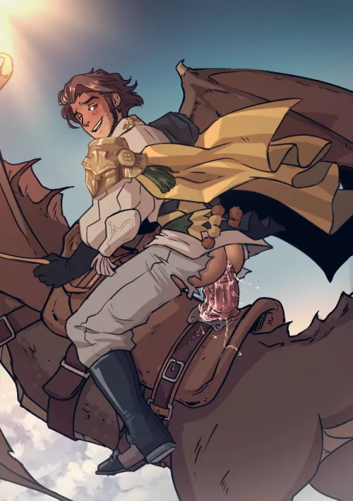 [Fire Emblem Three Houses] Claude riding dildo on Wyvern (bootyelectric) by LOZLover90