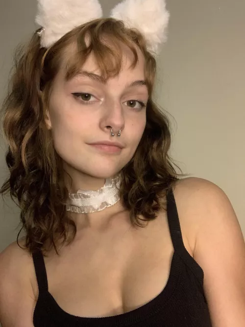 just got my first pair of cat ears ! ≽^•⩊•^≼ by fr0ntb0tt0ms_wh0re