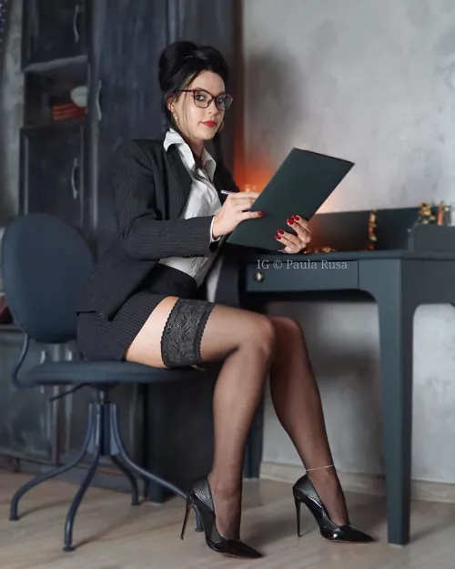 Sexy secretary by Goddess__Paula