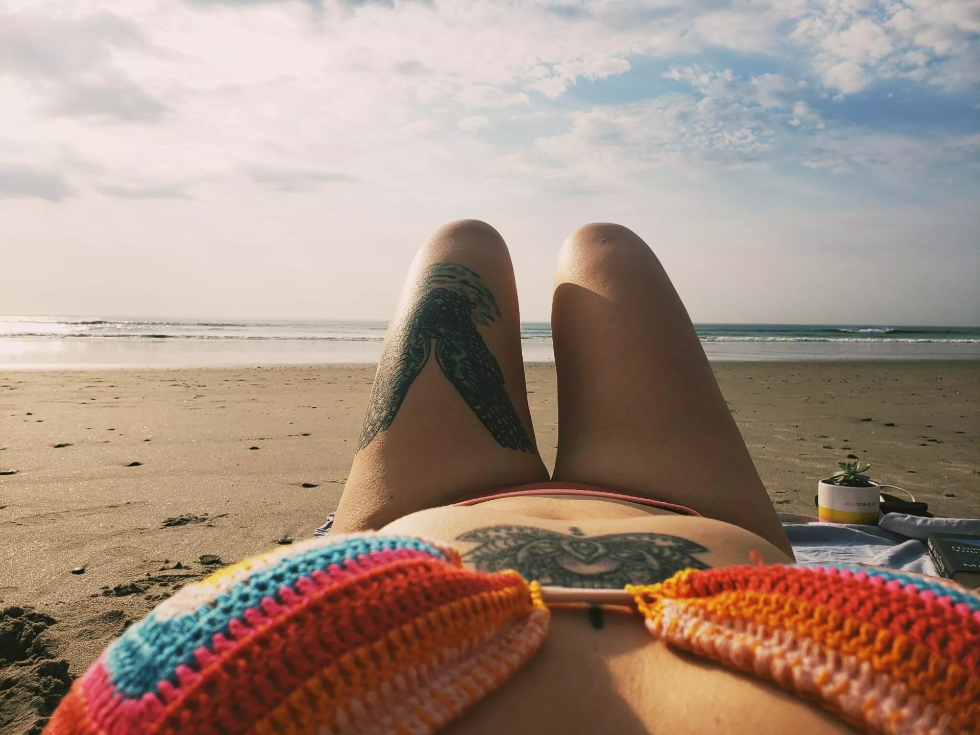 View from the beach this morning at 7am. Already hot!! posted by [deleted]