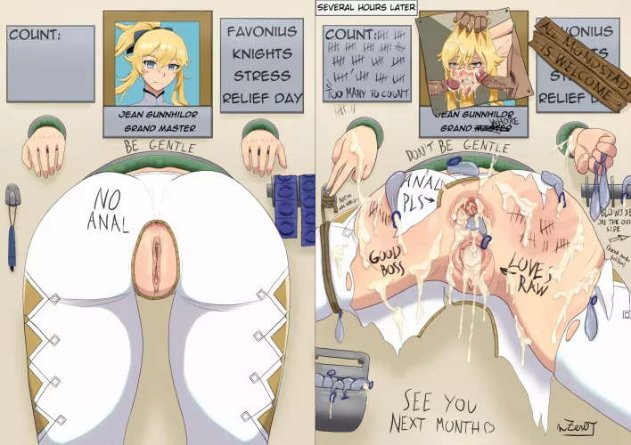 Welcome to Favonius Knights Stress Relief Day with Jean (nZer0J) [Genshin Impact] by nZer0J