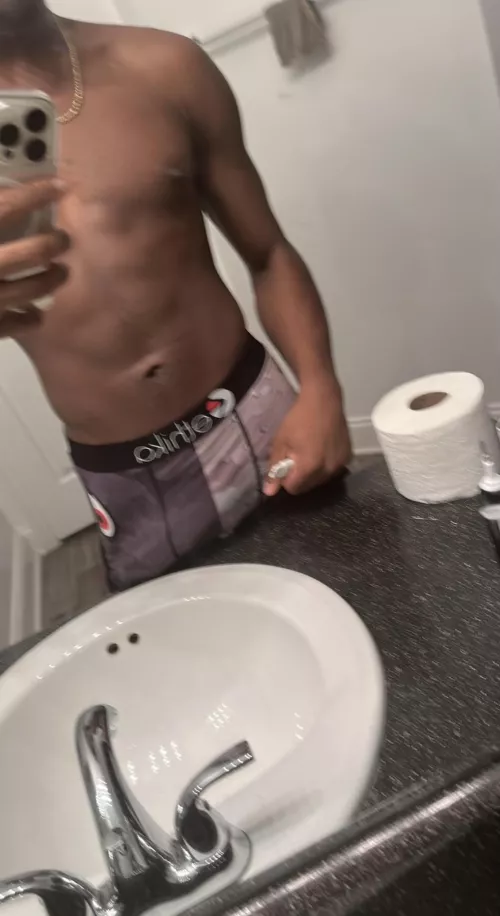 Good morning everyone 😏 dm if you tryna see what I got underneath these 😈 by [deleted]