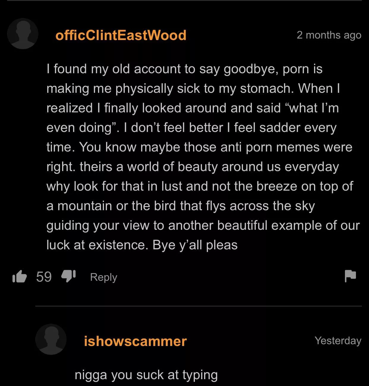 He got hate even after becoming a better man 😔 posted by HollowHead4611