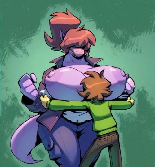 [Kris] getting a better look at [Susies] chest (BigDad) by Random_Horny_Alt