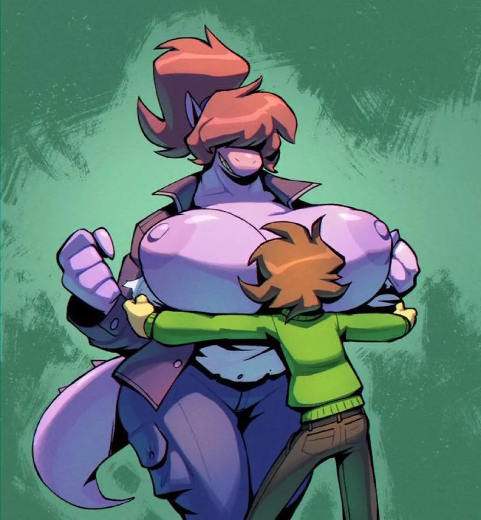 [Kris] getting a better look at [Susies] chest (BigDad) posted by Random_Horny_Alt