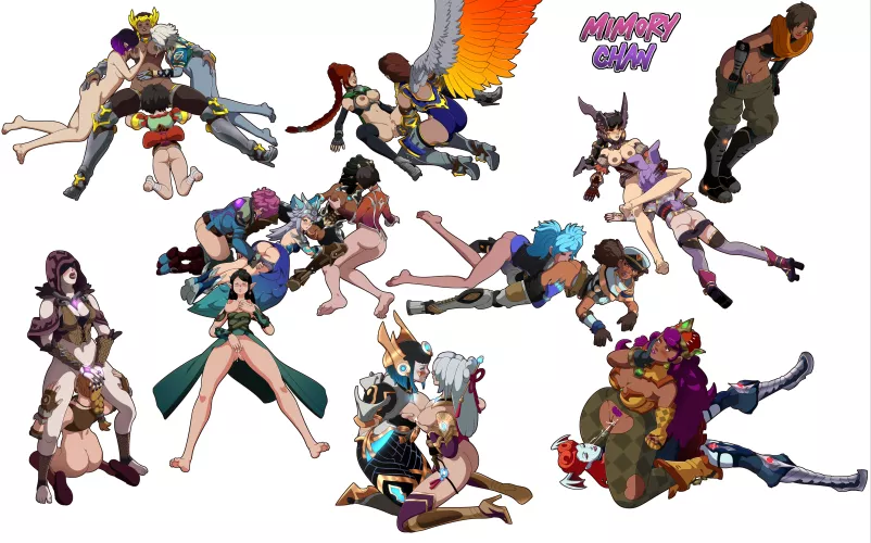 Seris, Tyra, Cassie, Furia, Evie, Octavia, Vora, Rei, kinessa, Ying, Io, Maeve, Imani, Vivian, Lian, Mei, Betty, Lillith, Skye, Saati, Nyx, and Kasumi. Massive Paladins Lesbian Sex Orgy (MimoryChan) by SpringInHyrule