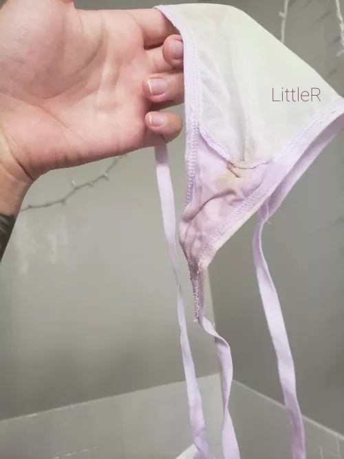 This g string got extra dirty after it was stuffed hehe by naughtylittler