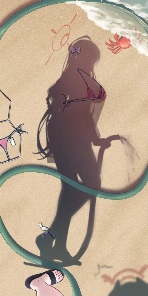 Nude at the beach by maybeharu