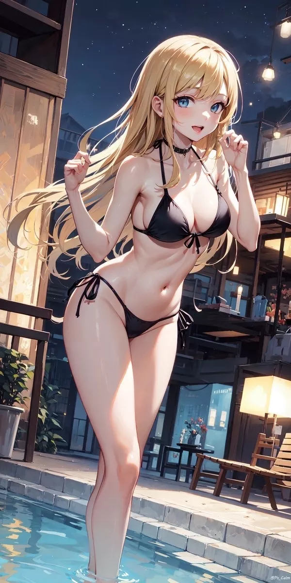 Slowly Getting in the Pool posted by CheetahSperm18