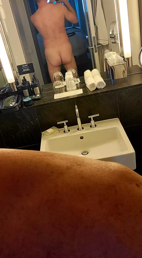 This is how prefer to walk around in my hotel room. 🍑 by Ok-Struggle9431