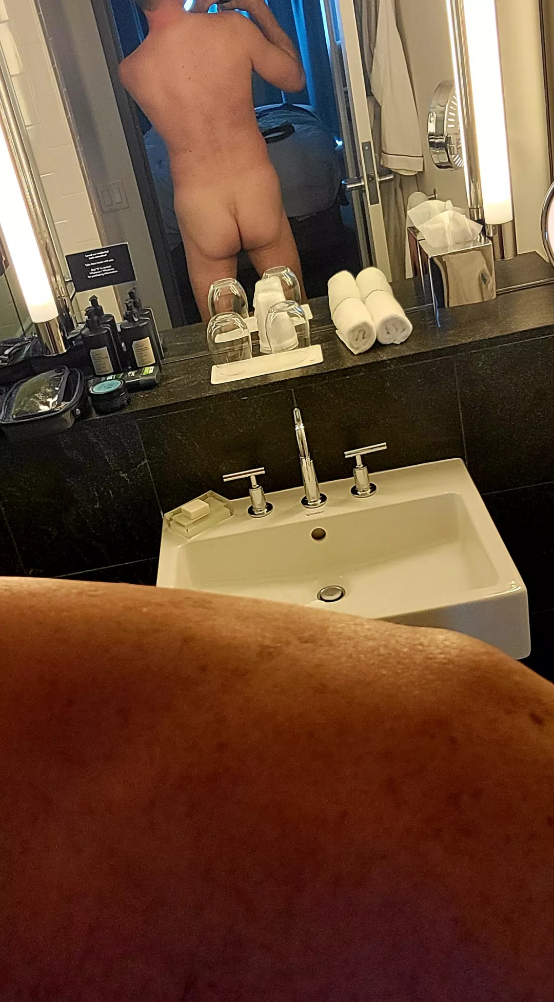 This is how prefer to walk around in my hotel room. 🍑 posted by Ok-Struggle9431