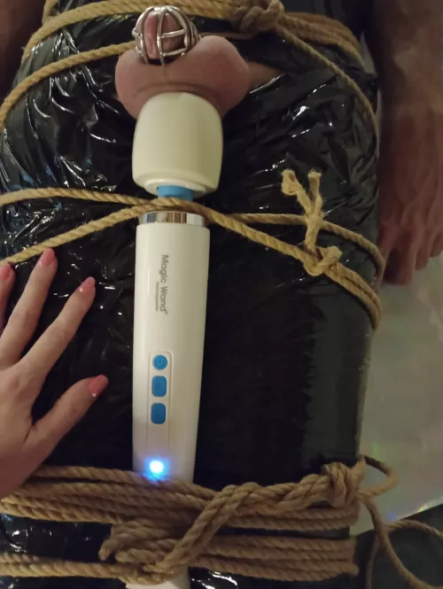 I've bound my partner and I punish his balls. by DominAve