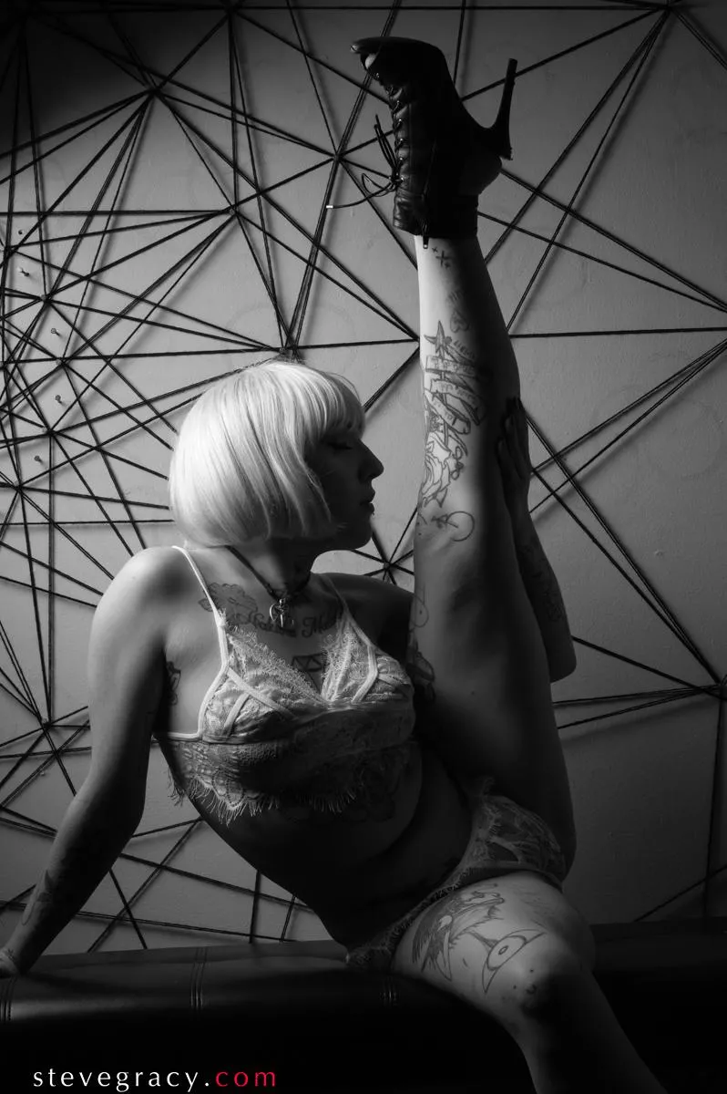 Jade on the string art wall posted by SteveGracyPhoto