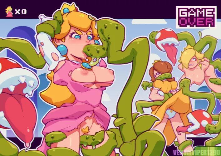 Peaches Piranha Plant Predicament (VenomViper1390) by Viper_1390