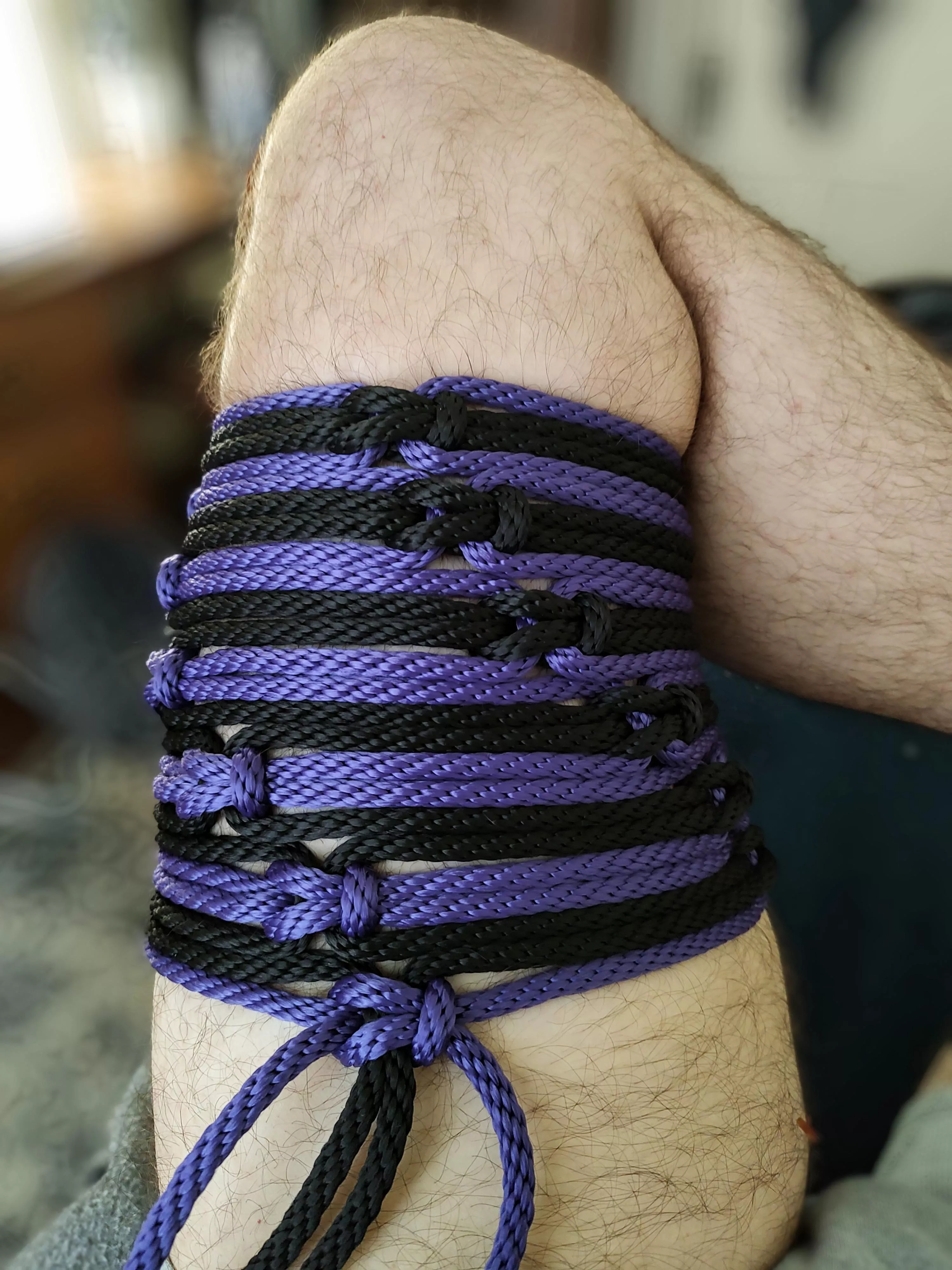Tried a new,. decorative leg tie posted by GroovyRaven92